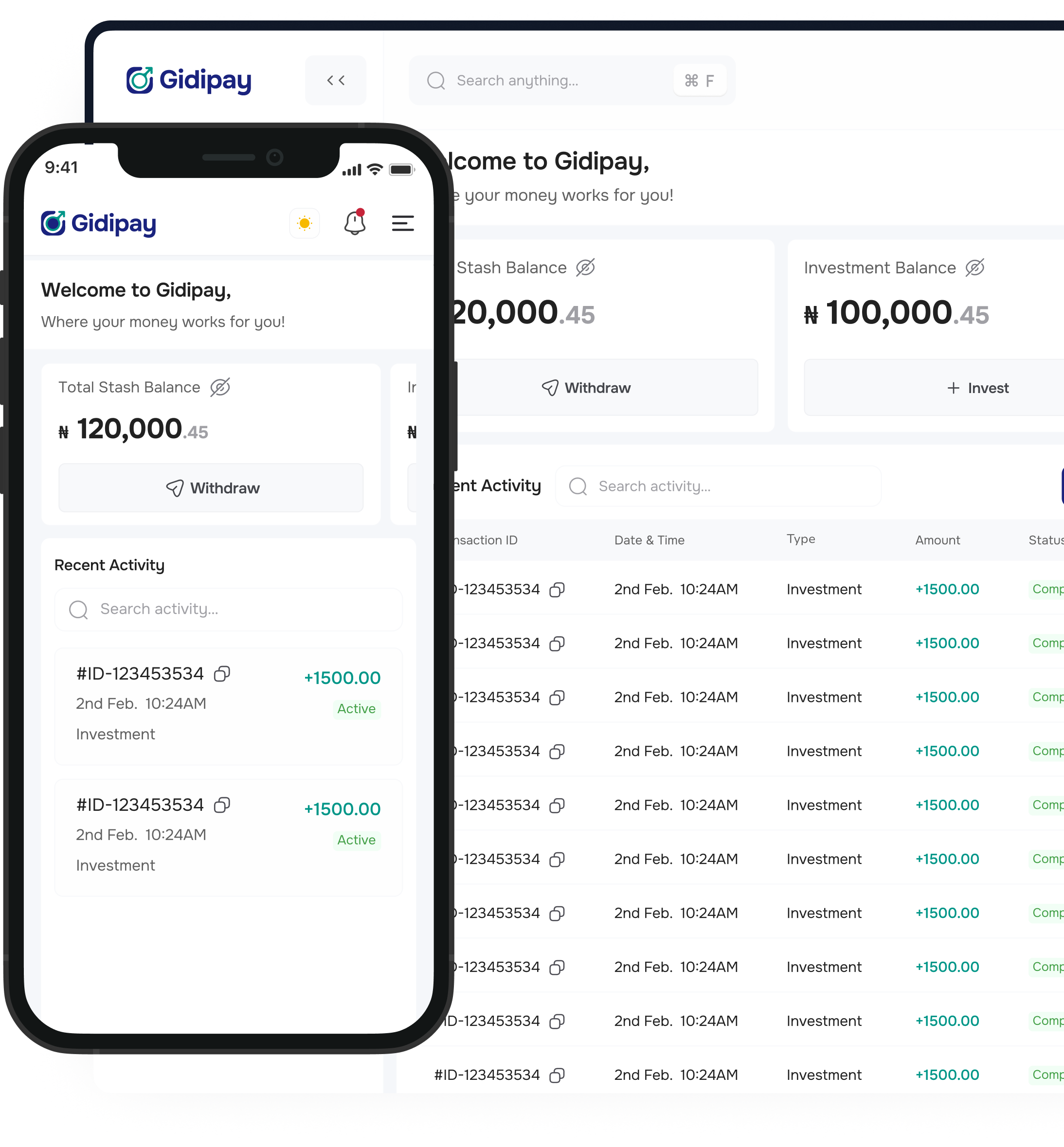 GidiPay Dashboard